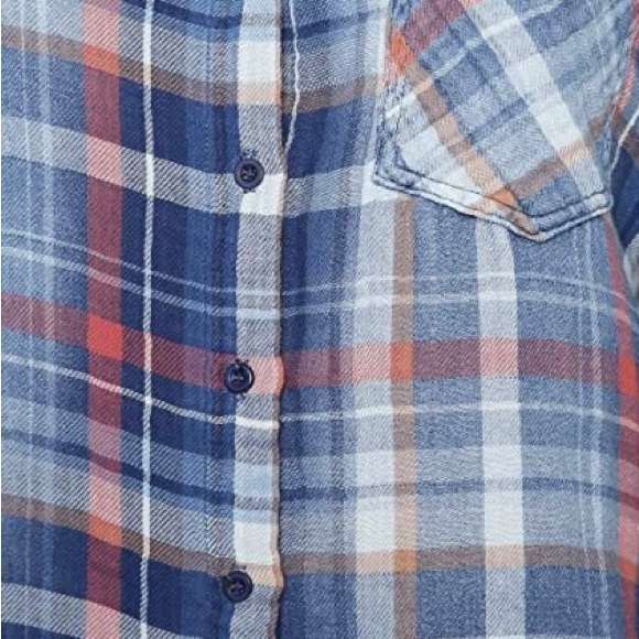 Bella Dahl Pocket Plaid Button-Down - Picture 5 of 5